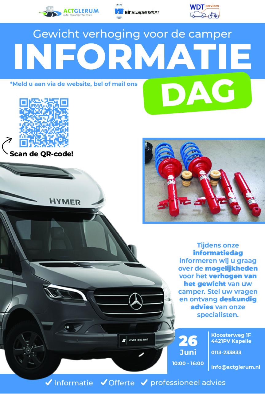 Gewicht verhoging voor de camper info-dag 26 juni