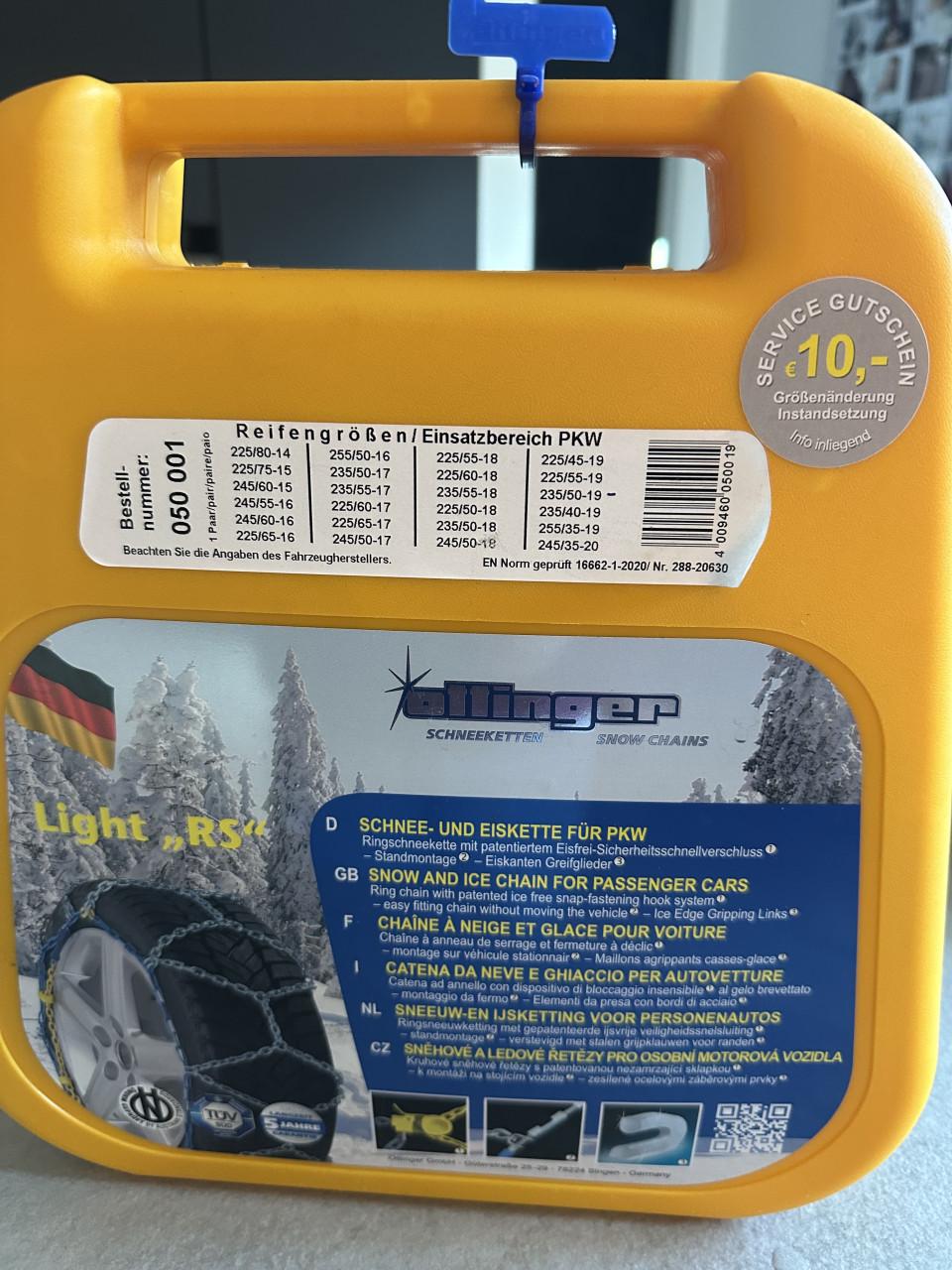 Sneeuwkettingen Nieuw Ottinger (zie sticker voor maten)