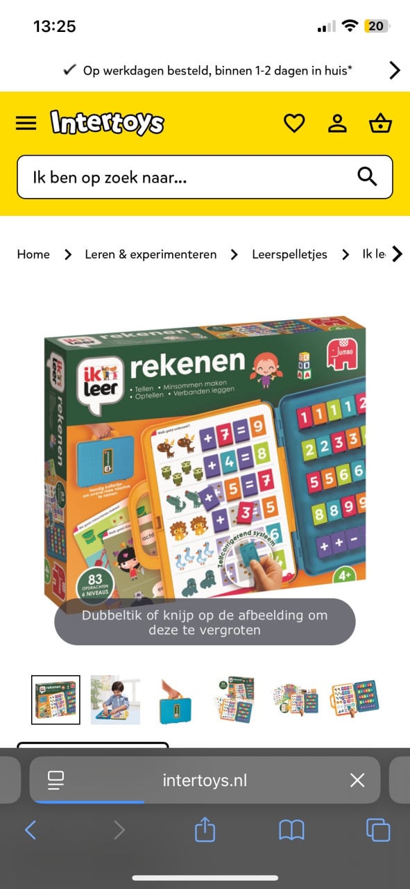 Ik leer rekenen Jumbo spel