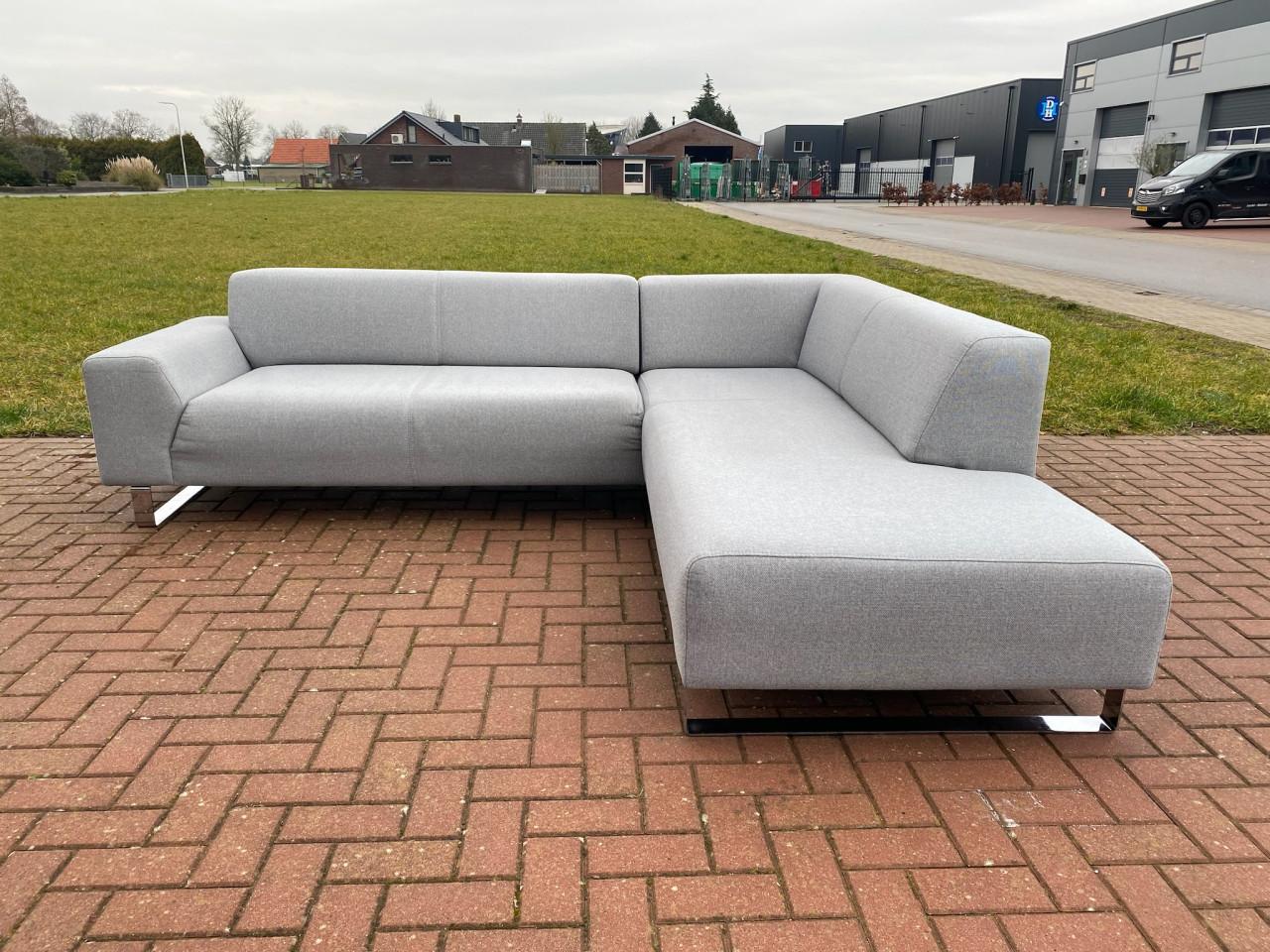 Montel Grijze Stoffen Hoekbank –  Gratis Levering NL