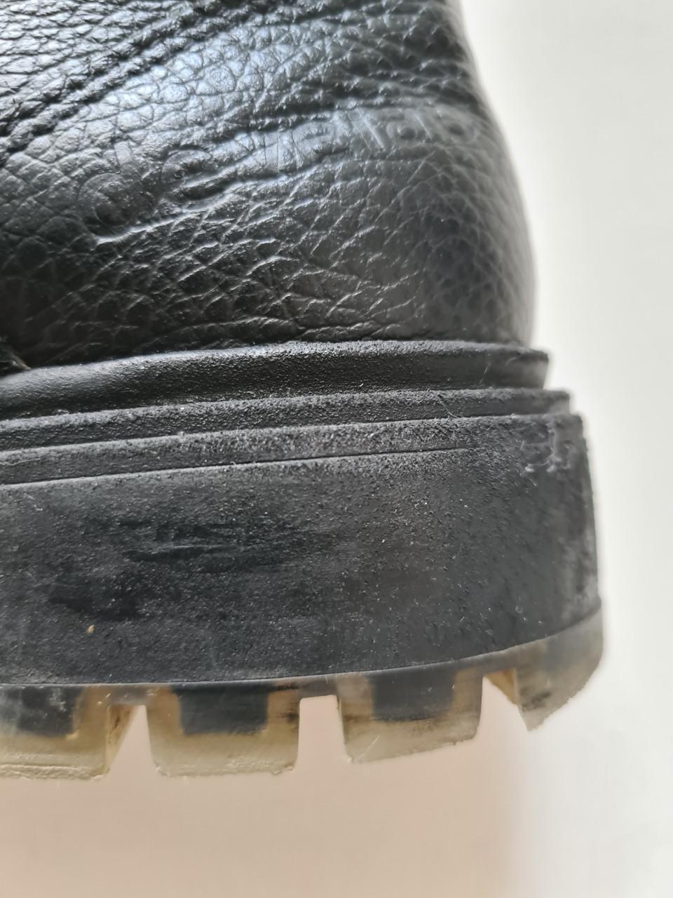 Develab soepel leren (binnen als buitenkant leer) zwarte boots mt 34