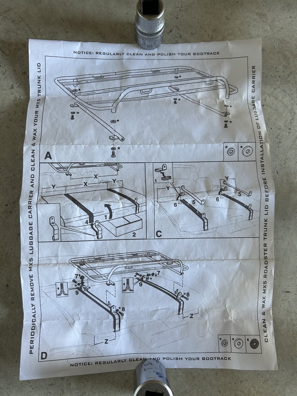 Bagagerek Mazda MX5 NA-NB/FL