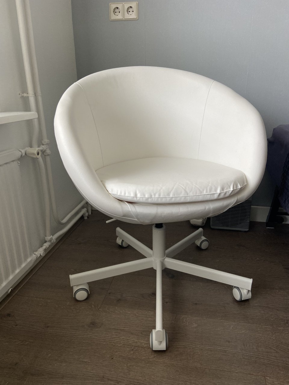 Luxe Stoel (bureau/kaptafel) Wit - Draaiend