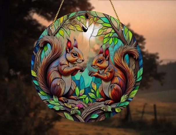 Raamhanger eekhoorn ( extra kleurrijk )