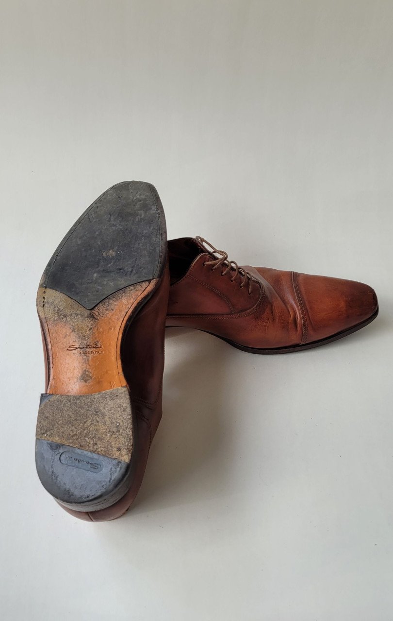 Santoni bruine veterschoenen
