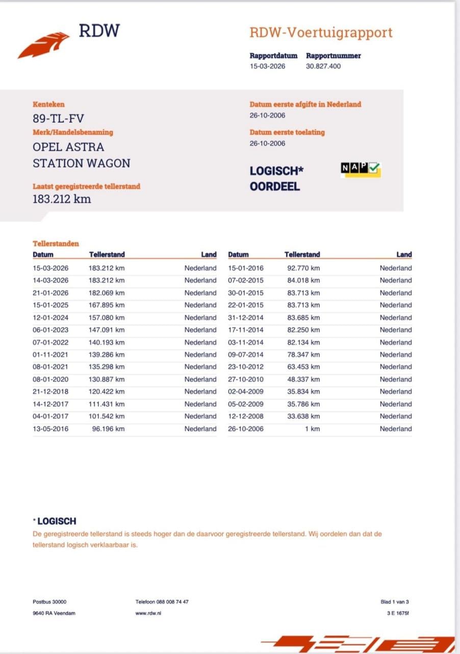 Opel Astra 1.6 16V St.wgn. 2006 Grijs | NAP | NIEUWE APK!