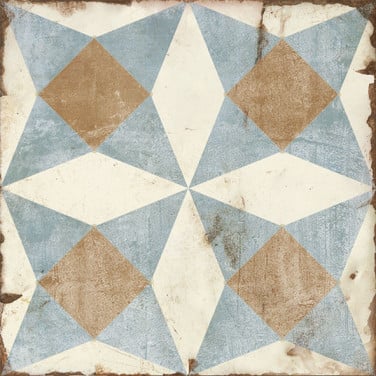 3030-227 Vintage-look decor tegels, blauw/beige/ivoor, van € 75,44/m² voor