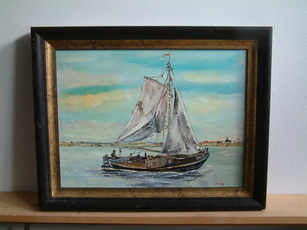 Div vazen  100 x 80 cm schilderij olie verf  -Veere 60 x 80 cm  30 x40 cm
