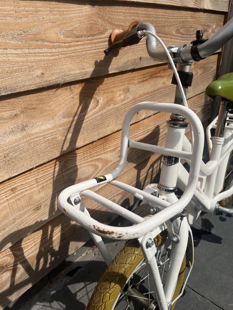 Volare Liberty 14 inch kinderfiets- wit met voordrager – €35