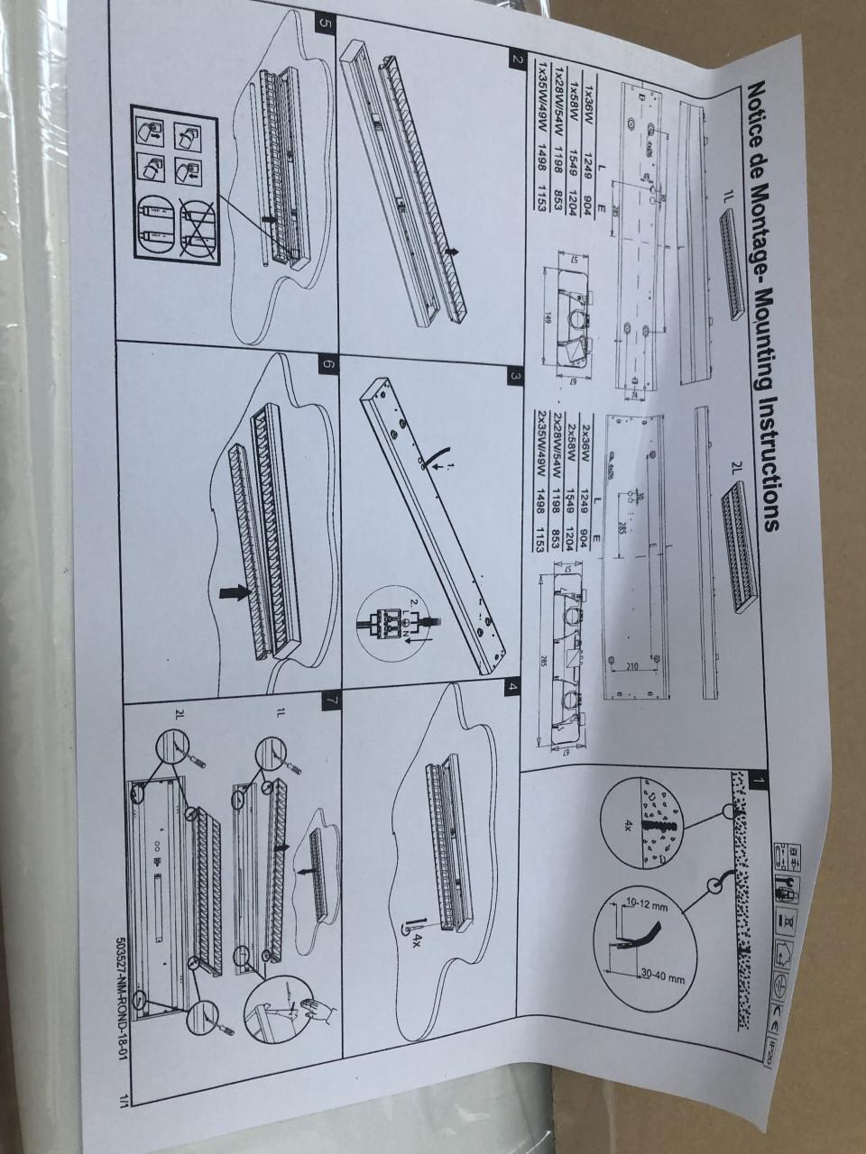 TL armatuur NIEUW (ongeveer 10 stuks)