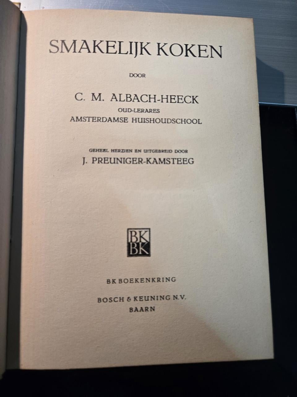 Vintage Kookboek Smakelijk Koken - 4e druk 1954