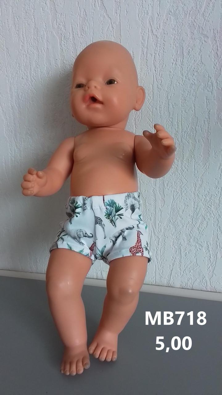 Poppenkleertjes baby born. Zwembroek/boxershort. Opbrengst KiKa.