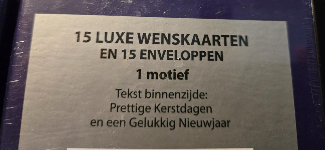2 doosje a 15 luxe kerstkaarten met envelop, nieuw Afm. Kaart 13x10cm