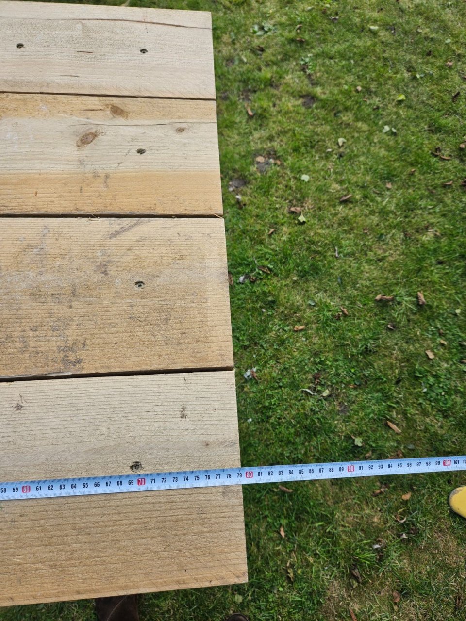 Bartafel, statafel van steigerhout met afneembaar blad 2 stuks.