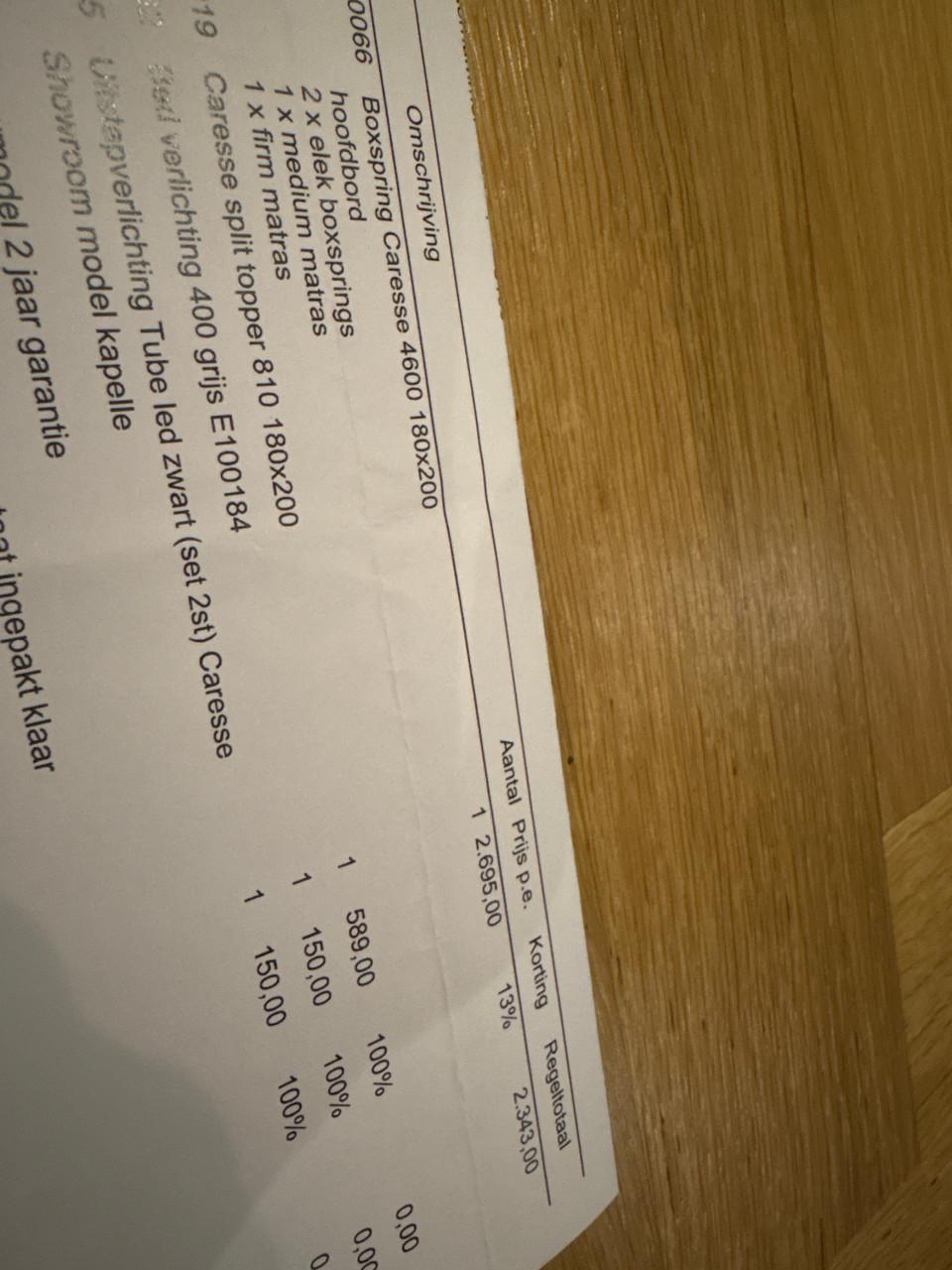 Boxspring Caresse 180 x 200