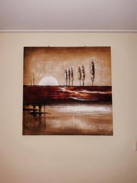 Schilderij 1x1m + gratis kleine lijsten