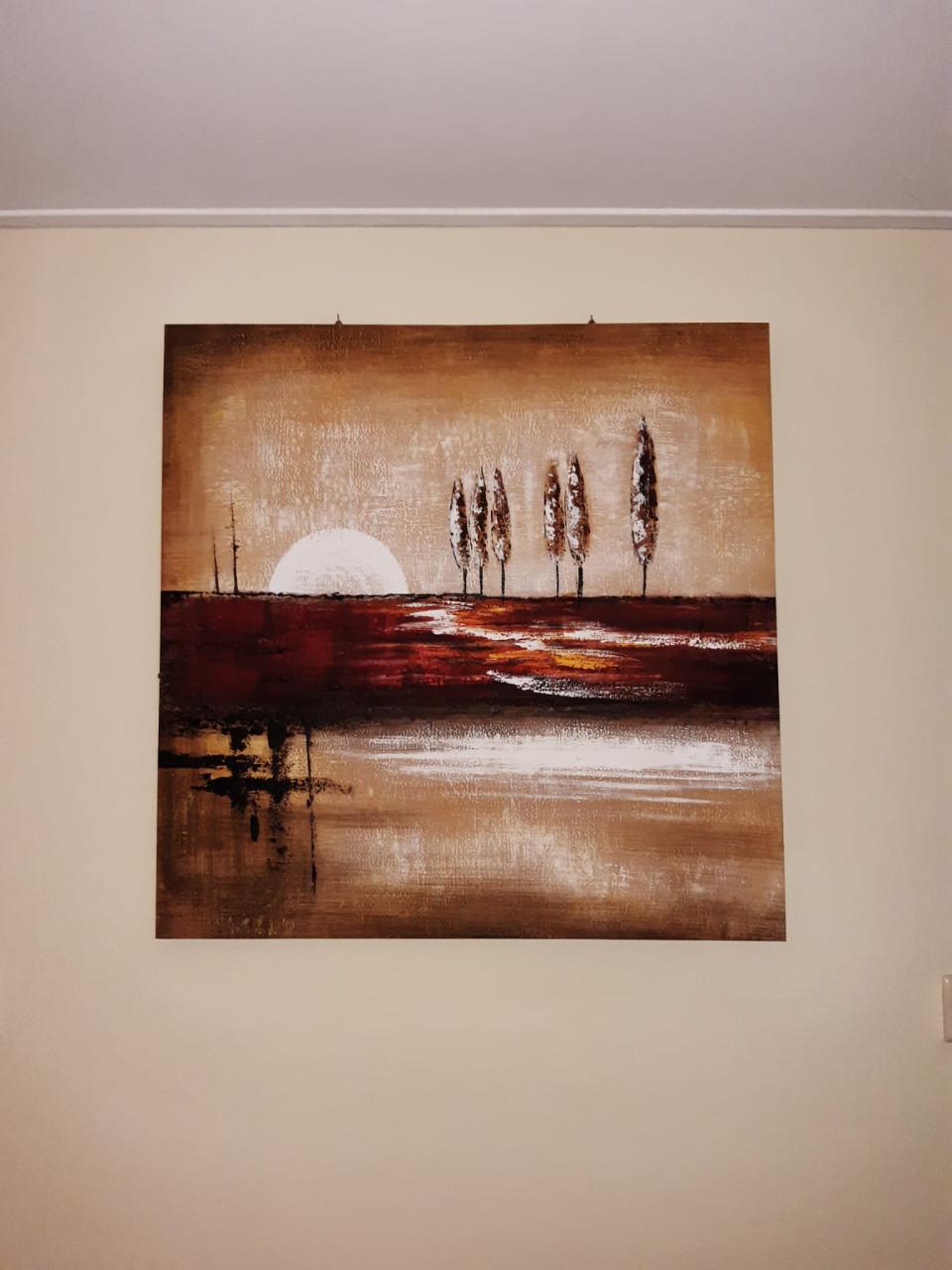 Schilderij 1x1m + gratis kleine lijsten