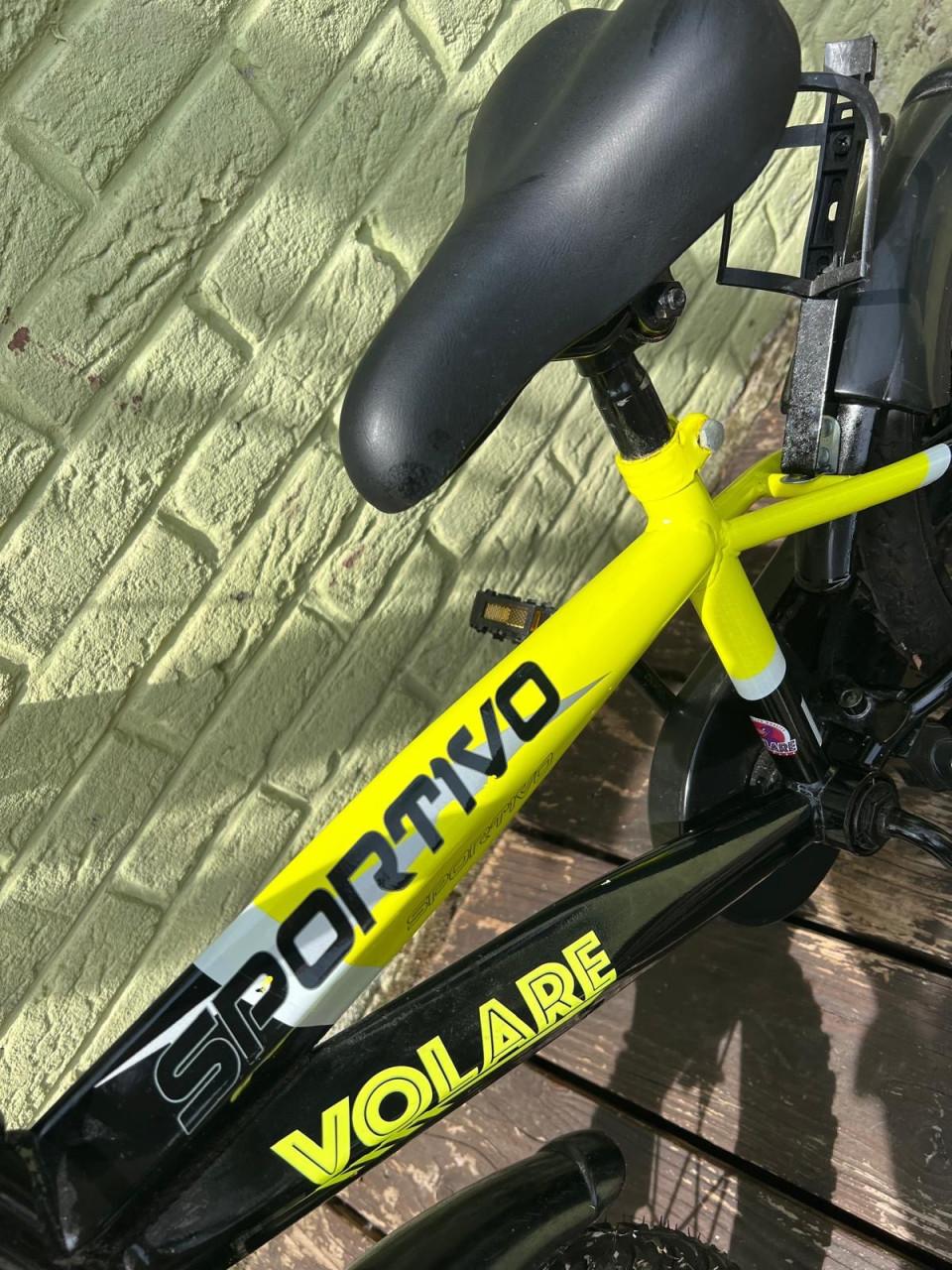 Volare Sportivo 16 inch jongensfiets — neon geel/zwart — amper gebruikt