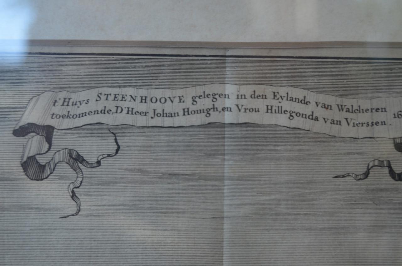 Kopergravure 'T Huys Steenhove' Smallegange 1696