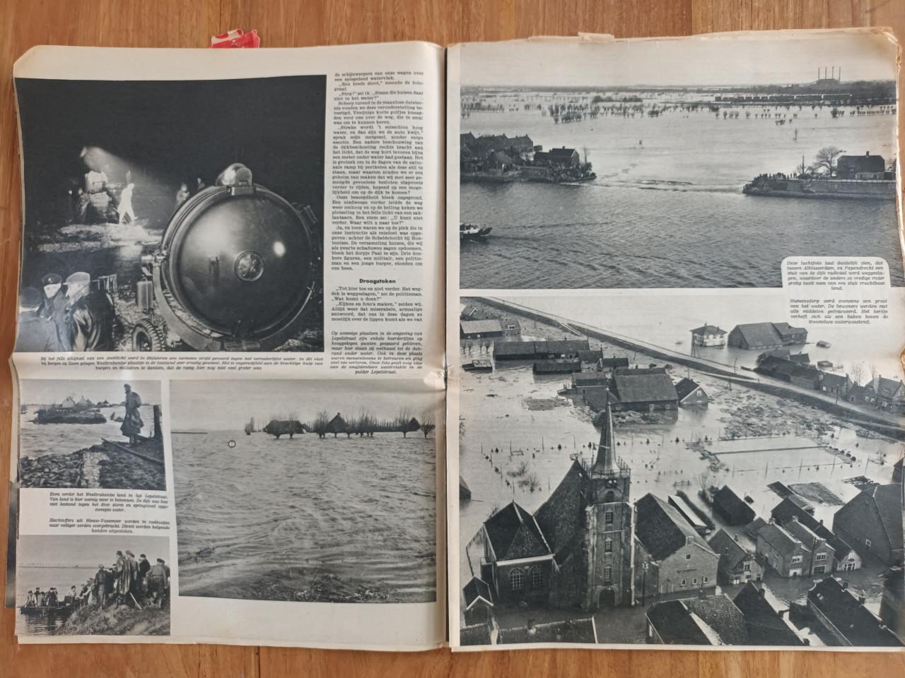 Panorama's, 2 stuks 1953 Watersnoodramp Zeeland