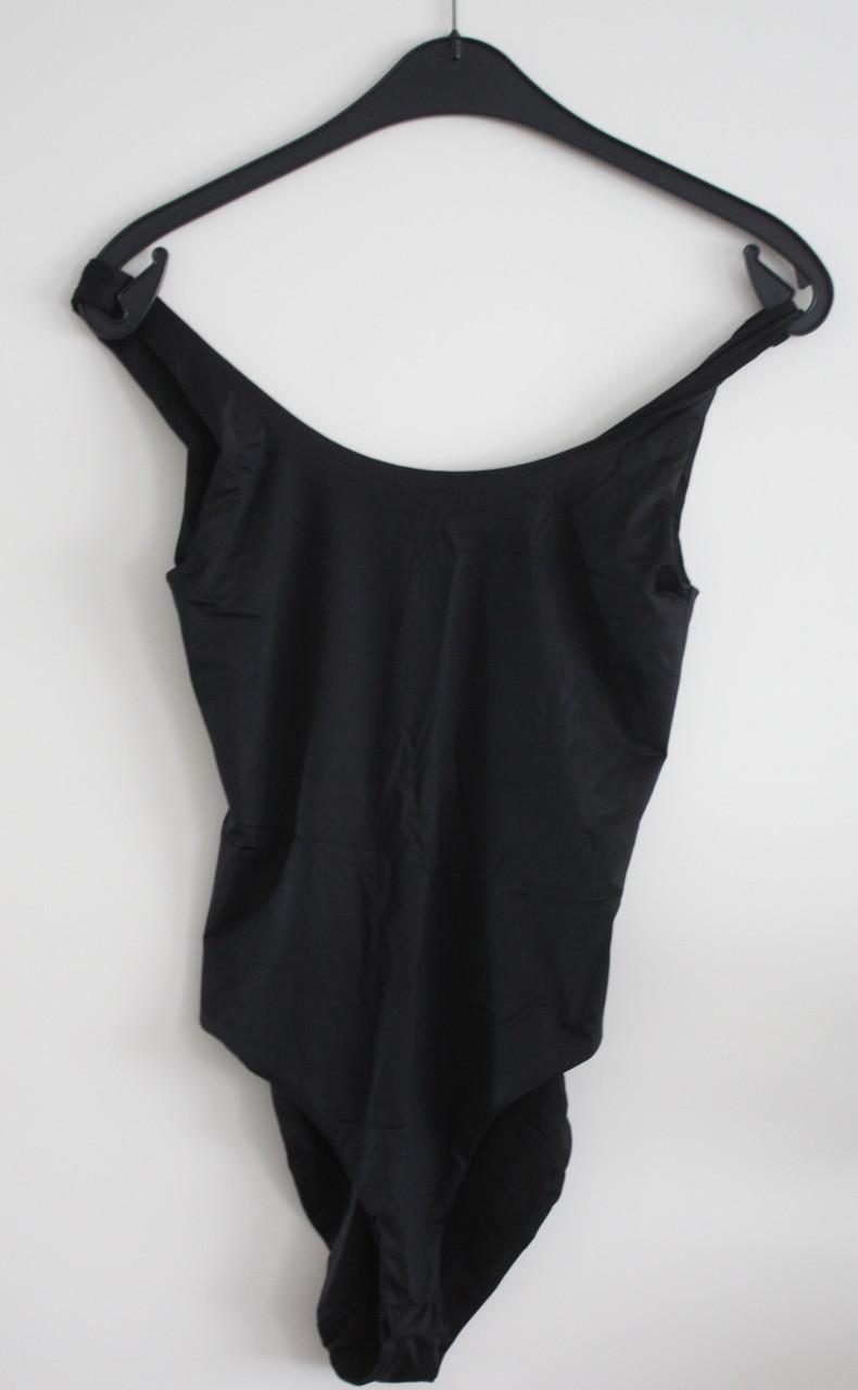 Zwarte gladde stof body maat m 38-40