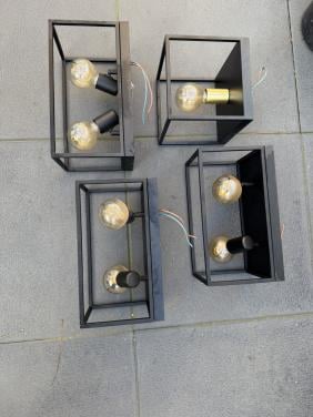 4 industriële lampen