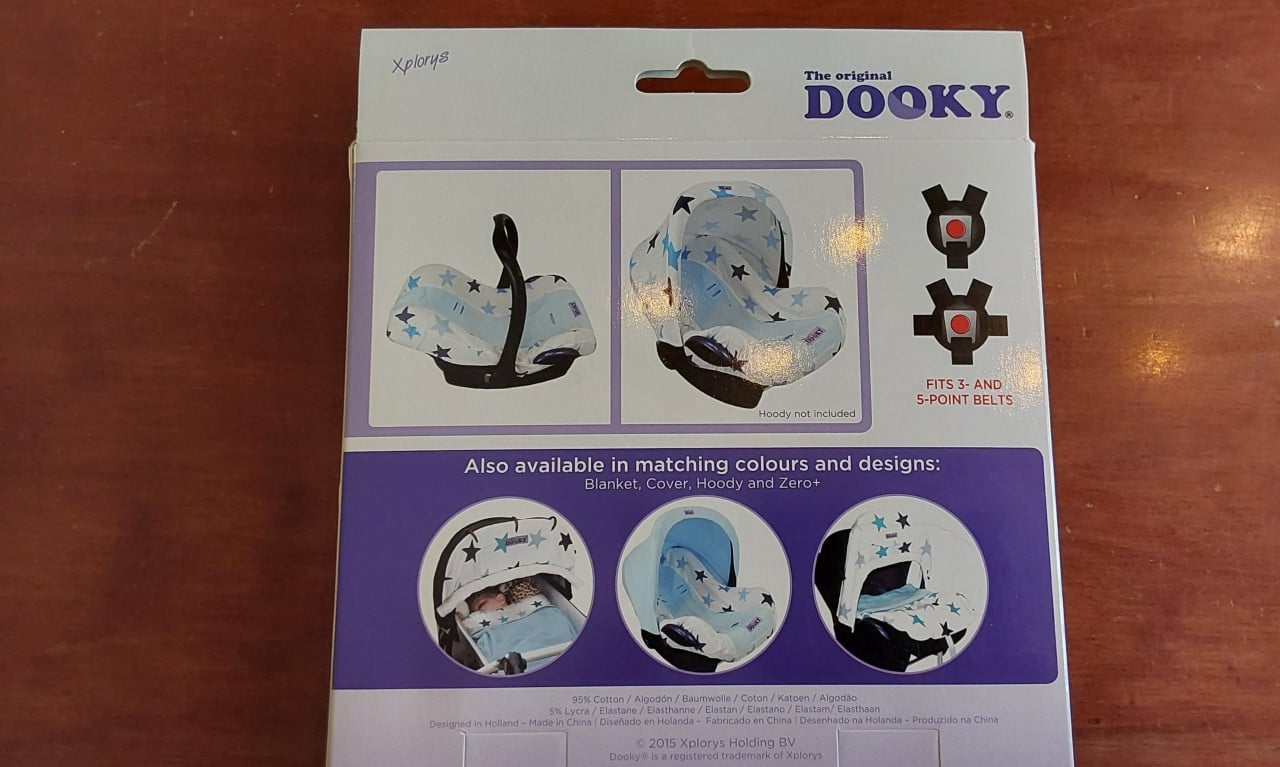 Originele Dooky seat cover 0+(0 tot 13 kg) voor een Maxi Cosy