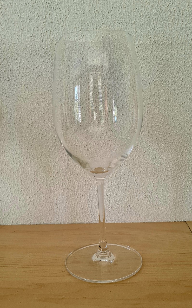 6 grote wijnglazen, 23½ cm hoog