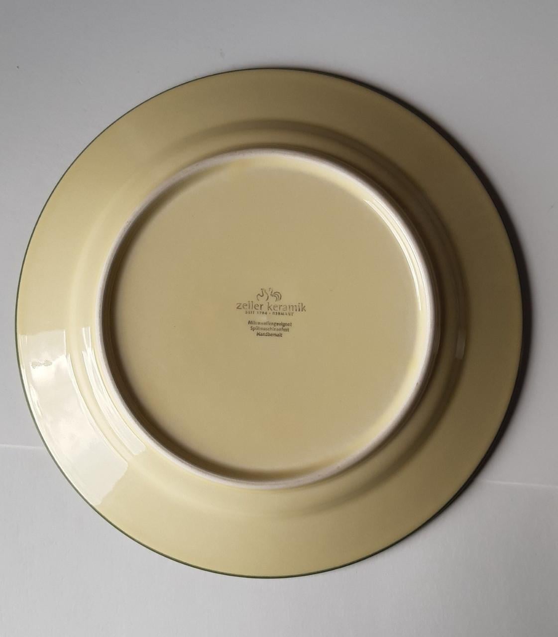 Zeller keramiek: Kip & haan servies:  1 ontbijtbord   Ø 21 cm.