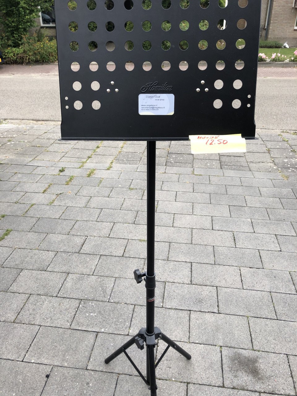 Muziekstandaard zwart