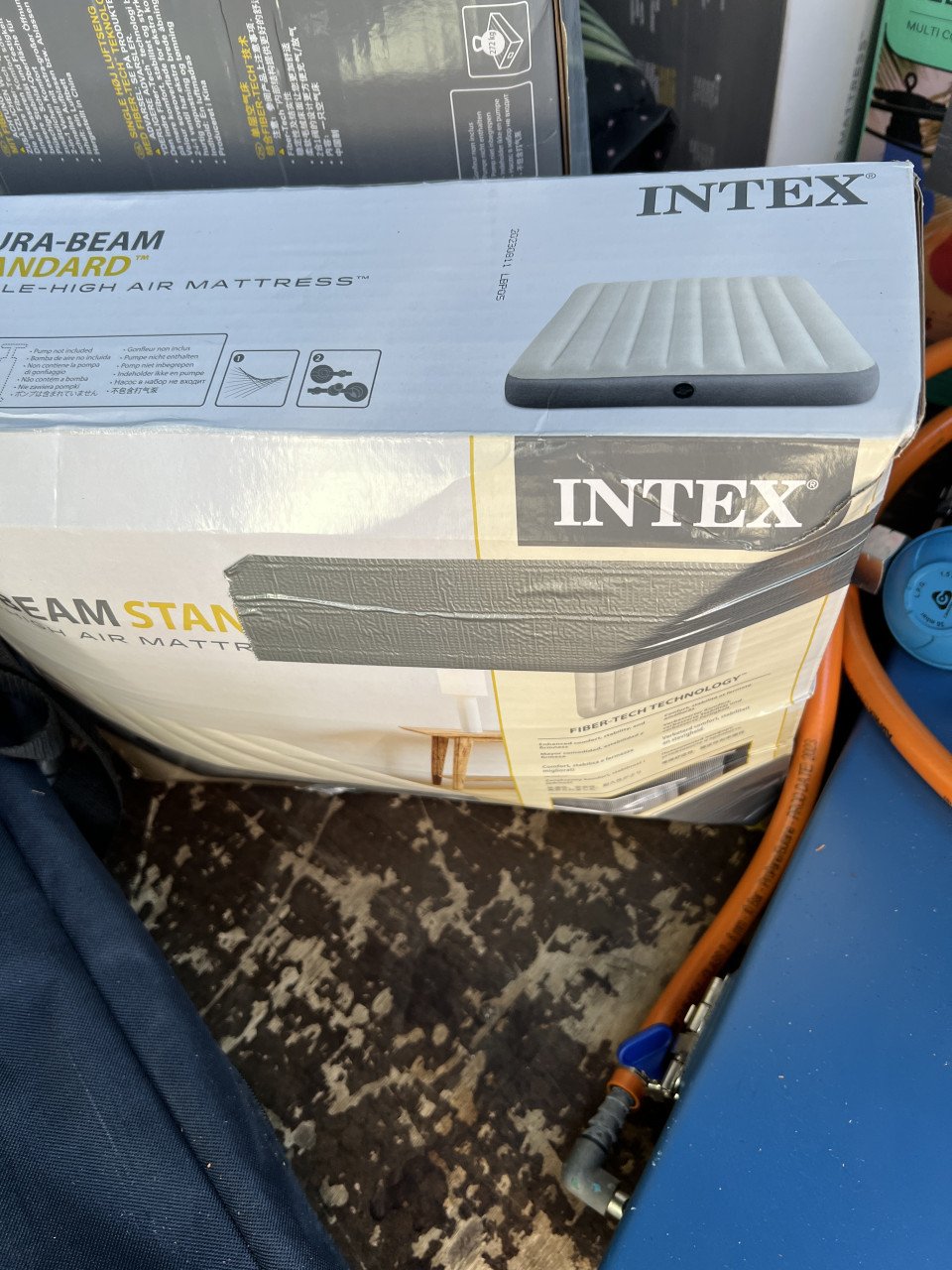 3x Intex Luchtbed - 2-Persoons - 152 x 203 x 30 cm - Grijs