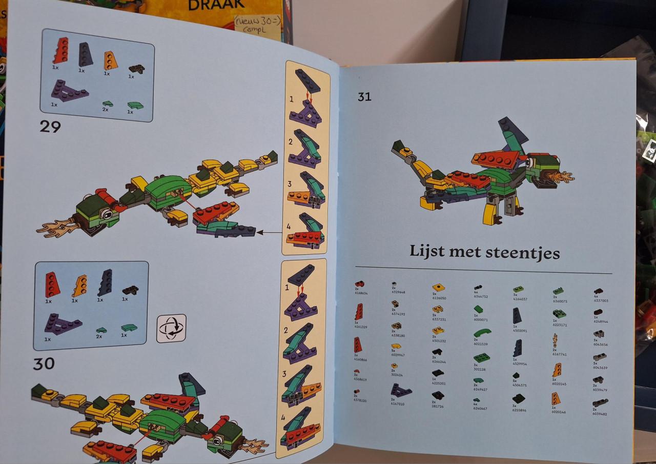 🎅🎁Lego Fantastische verhalen over draken (boek + steentjes)