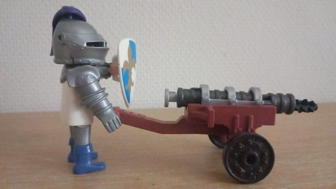 Playmobil ridder met kanon