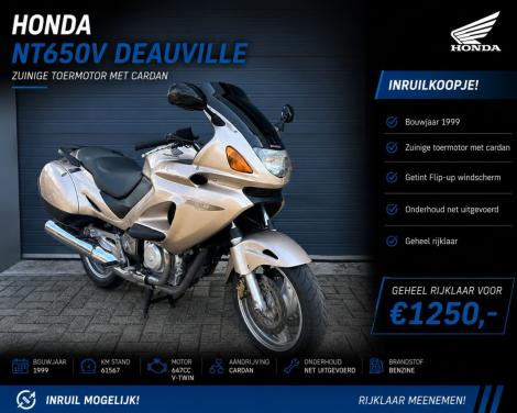 Inruilkoopje! Honda NT650V Deauville, betrouwbare en zuinige toermotor 1250