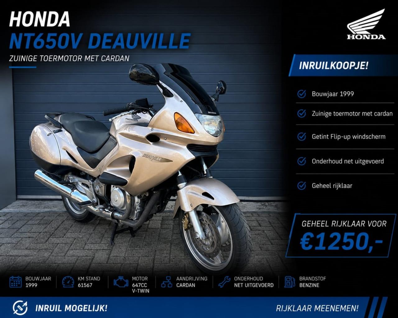 Inruilkoopje! Honda NT650V Deauville, betrouwbare en zuinige toermotor 1250