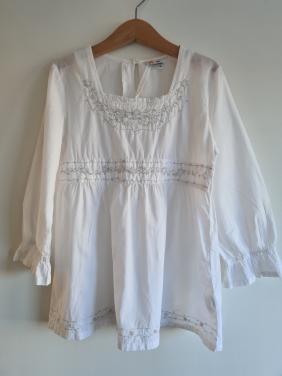 CVS Kids mooi en apart wit blousje  Maat 128