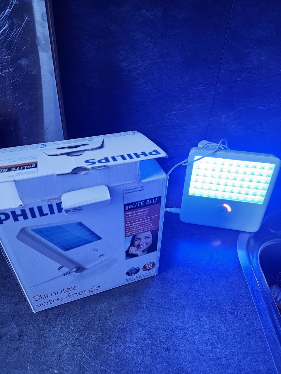 Zgan Philips goLite blu energielamp draagbare lichttherapie.