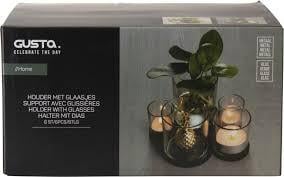 Gusta aperoset - Metalen Houder Met Glaasjes 5pcs!