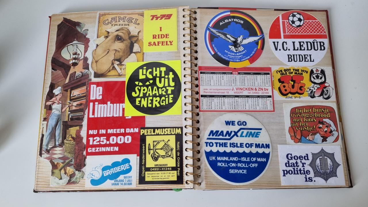 Stickerverzameling uit de jaren 70 en 80