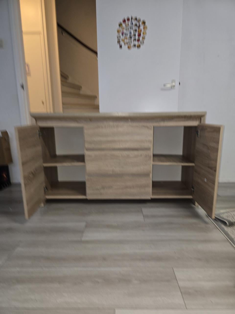 Dressoir 2 deuren 3 lades.