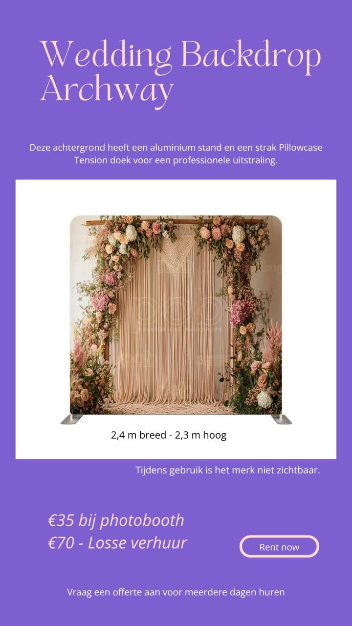 Foto achtergrond/backdrop huren