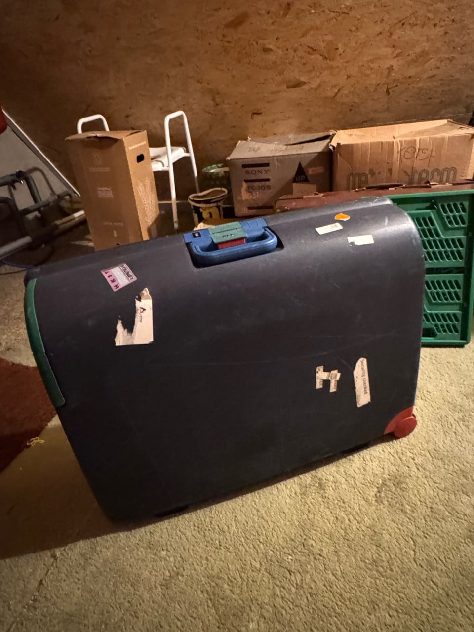 Koffer blauw met wielen