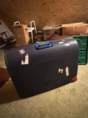 Koffer blauw met wielen