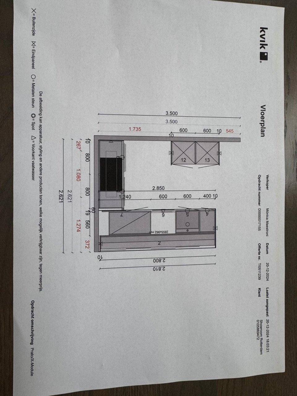 HOEKKEUKEN KVIK PRATO DARK GREY met X module
