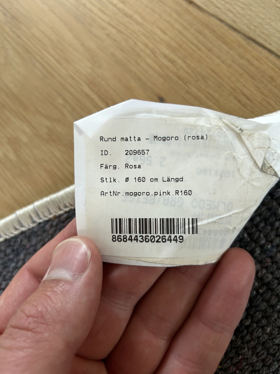 Vloerkleed rond 160