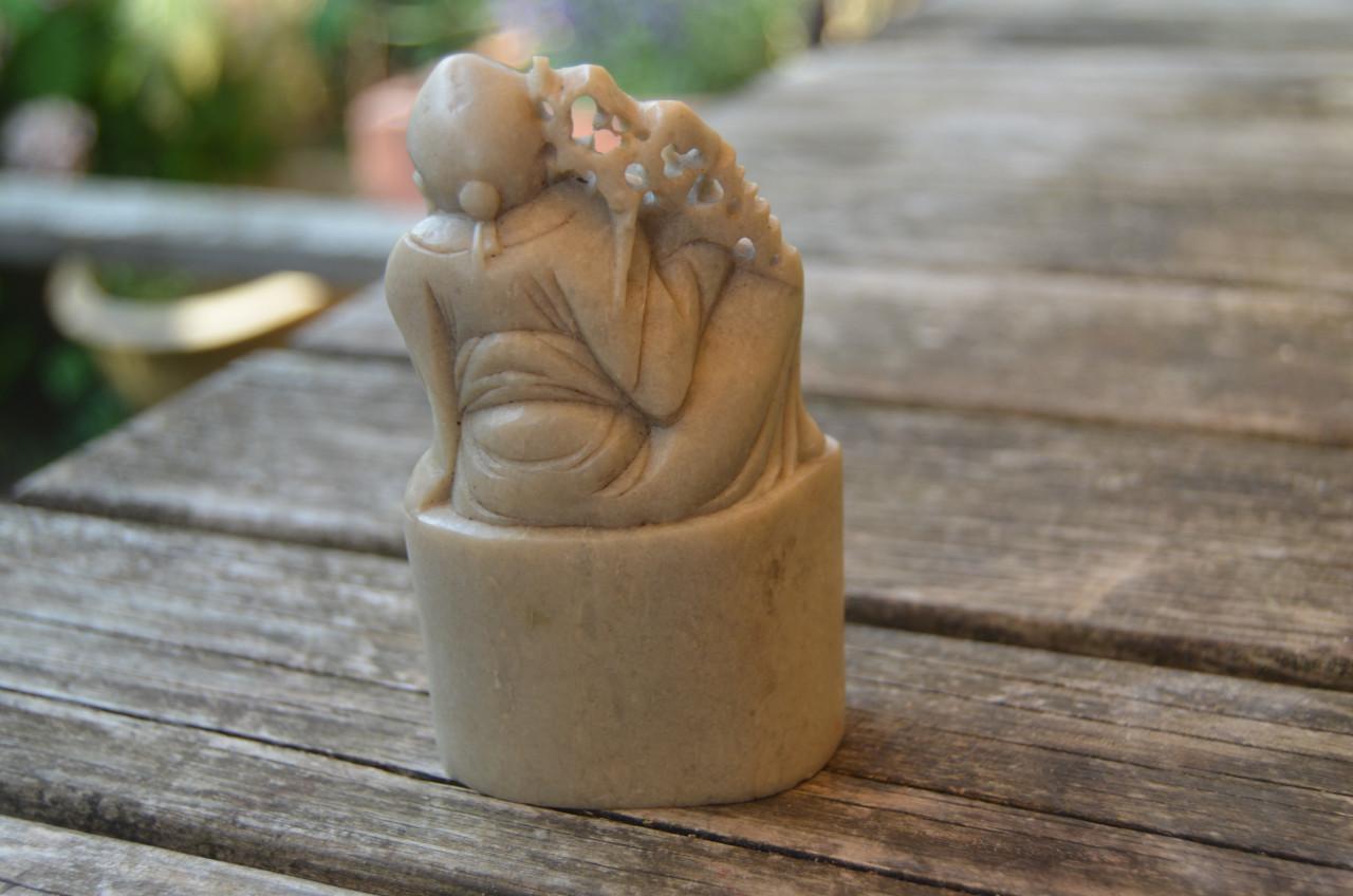Chinees spekstenen (soapstone) zegel, Shou Xing