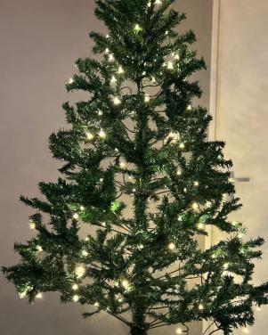 Kunstkerstboom met lampjes