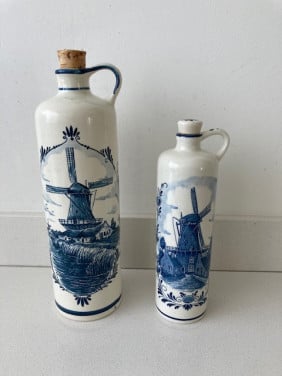 Delfts blauwe jenever kruikjes
