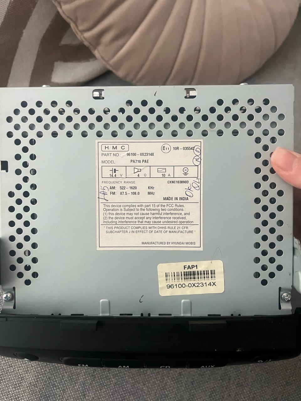 Radio hyundai i10