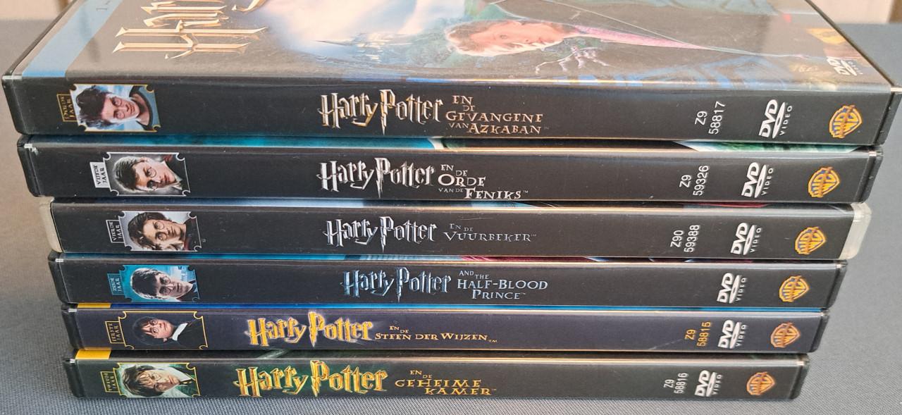 6 DVD's van Harry Potter
